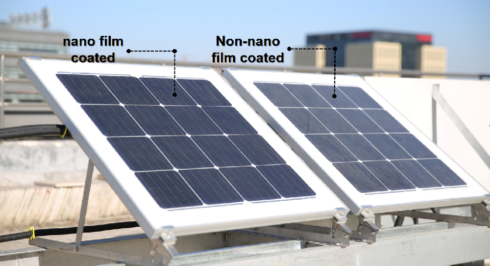 Self-cleaning anti-reflection nano film